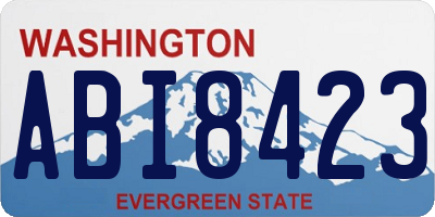 WA license plate ABI8423