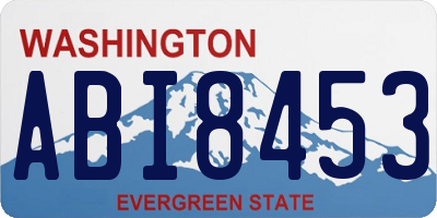 WA license plate ABI8453
