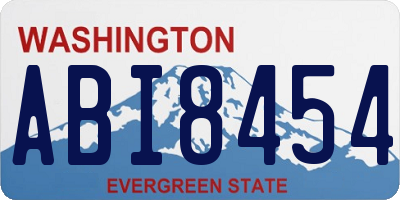 WA license plate ABI8454