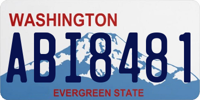 WA license plate ABI8481