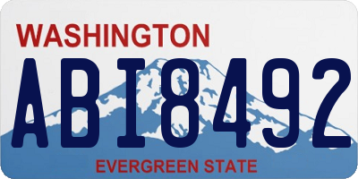 WA license plate ABI8492