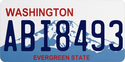 WA license plate ABI8493