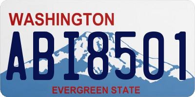 WA license plate ABI8501