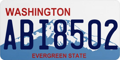 WA license plate ABI8502