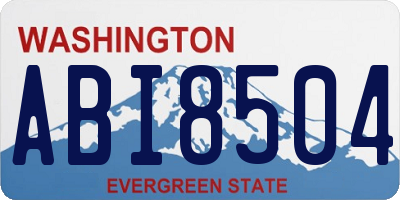 WA license plate ABI8504