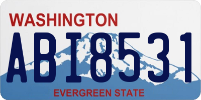 WA license plate ABI8531