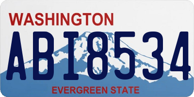 WA license plate ABI8534