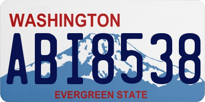 WA license plate ABI8538