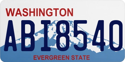 WA license plate ABI8540