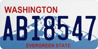 WA license plate ABI8547