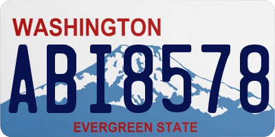 WA license plate ABI8578