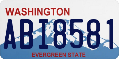 WA license plate ABI8581