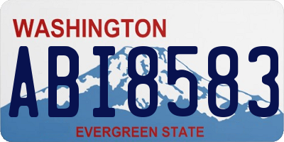 WA license plate ABI8583