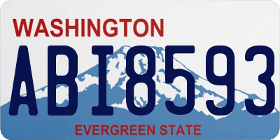 WA license plate ABI8593