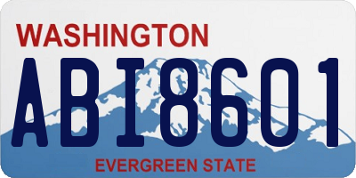 WA license plate ABI8601