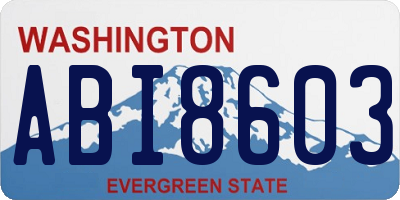 WA license plate ABI8603
