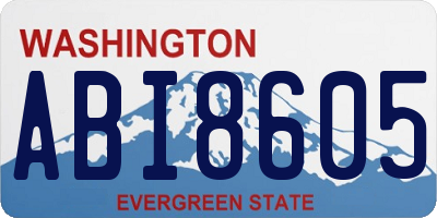 WA license plate ABI8605