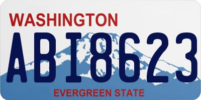 WA license plate ABI8623