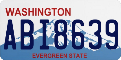 WA license plate ABI8639