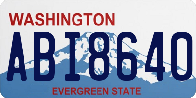 WA license plate ABI8640