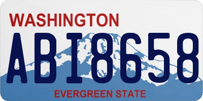 WA license plate ABI8658