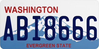 WA license plate ABI8666