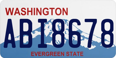 WA license plate ABI8678