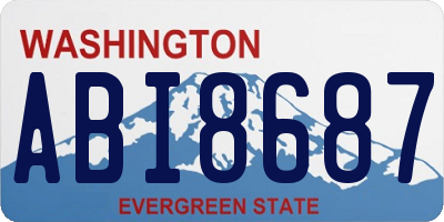 WA license plate ABI8687