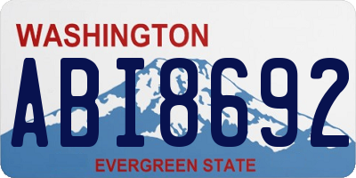 WA license plate ABI8692