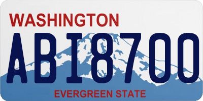 WA license plate ABI8700
