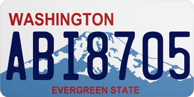 WA license plate ABI8705