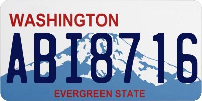 WA license plate ABI8716