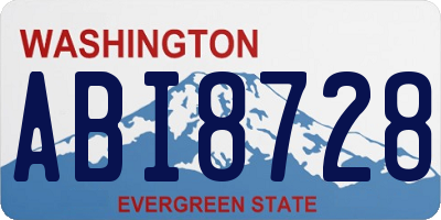 WA license plate ABI8728