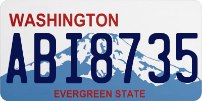 WA license plate ABI8735