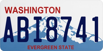 WA license plate ABI8741