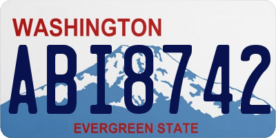 WA license plate ABI8742
