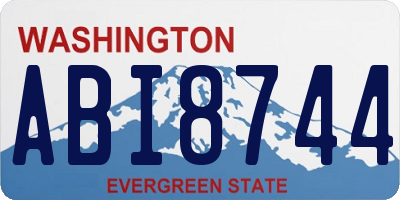 WA license plate ABI8744