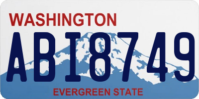 WA license plate ABI8749