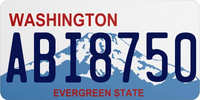 WA license plate ABI8750