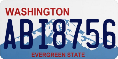 WA license plate ABI8756