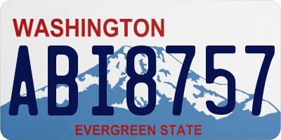 WA license plate ABI8757