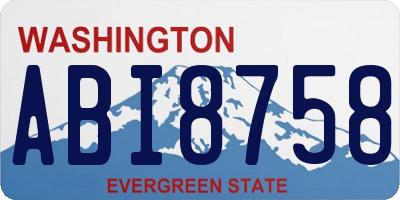 WA license plate ABI8758
