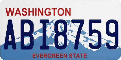 WA license plate ABI8759
