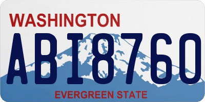 WA license plate ABI8760