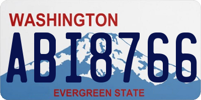 WA license plate ABI8766