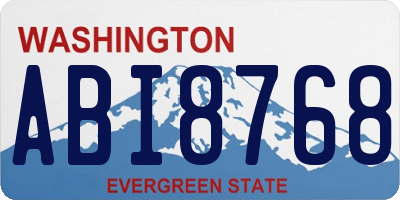 WA license plate ABI8768