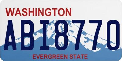 WA license plate ABI8770