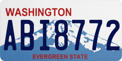 WA license plate ABI8772