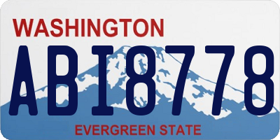 WA license plate ABI8778