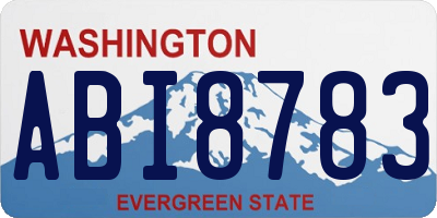 WA license plate ABI8783